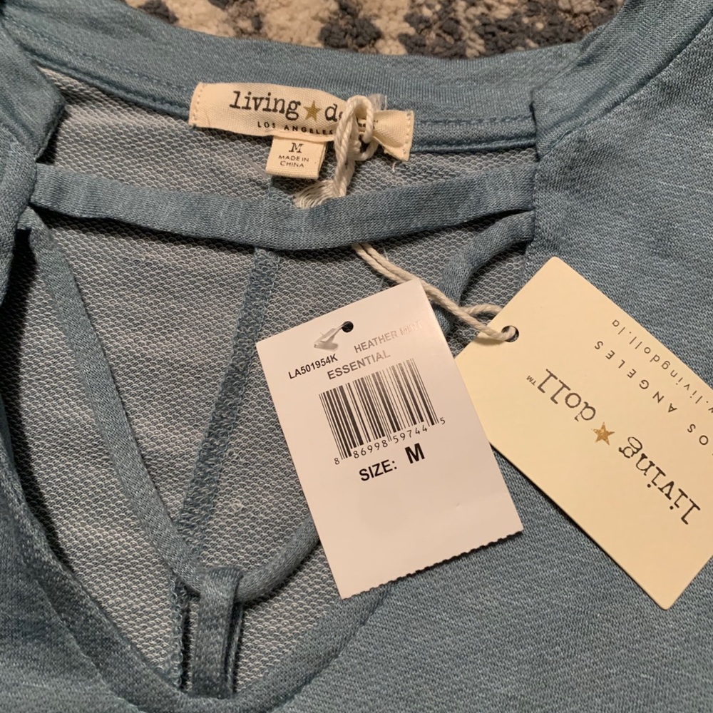 Long sleeve blue shirt